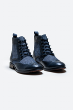 House of Cavani- Jones Navy Lace Up Boots