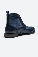 House of Cavani- Jones Navy Lace Up Boots