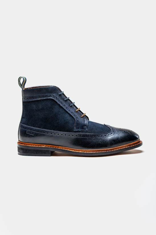 House of Cavani- Bosworth Navy Lace Up Boots