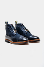 House of Cavani- Bosworth Navy Lace Up Boots