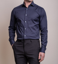 House of Cavani- Monaco Navy Long Sleeve Shirt