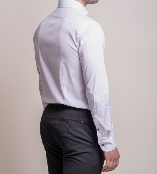 House of Cavani- Monaco White Long Sleeve Shirt