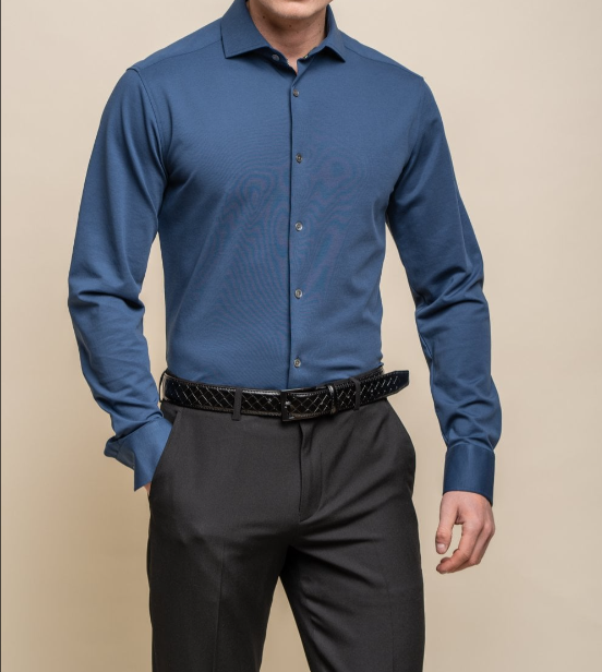 House of Cavani- Ashley Blue Long Sleeve Shirt