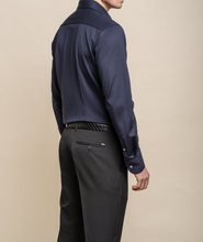House of Cavani- Ashley Navy Long Sleeve Shirt