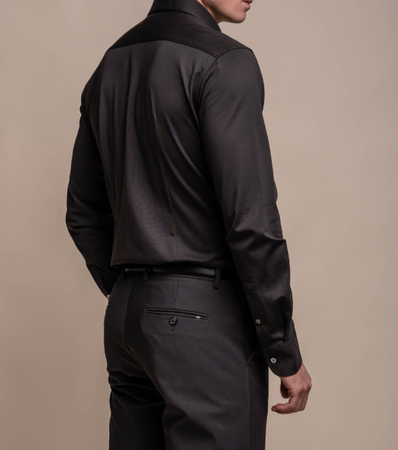 House of Cavani- Ashley Black Long Sleeve Shirt
