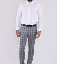 Marc Darcy- Benson White Penny Collar Tie Bar Long Sleeve Shirt