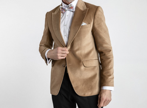 Claudio Lugli- Oregon Beige Cotton Velvet Blazer