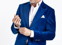 Claudio Lugli- Oregon Blue Cotton Velvet Blazer