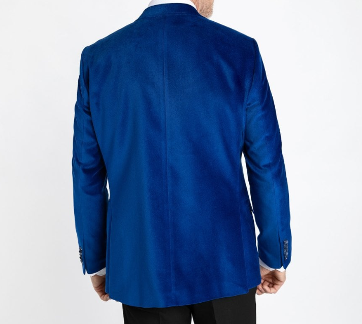 Claudio Lugli- Oregon Blue Cotton Velvet Blazer