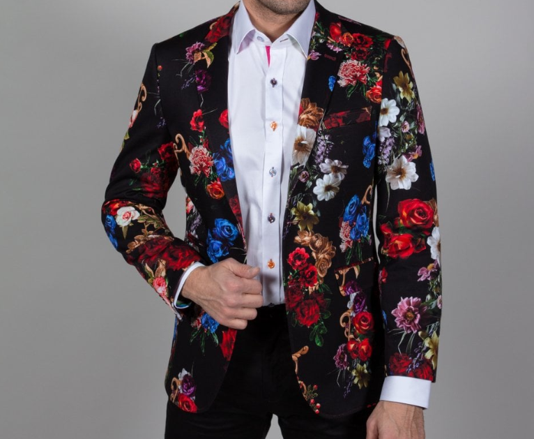 Claudio Lugli- Floral And Gold Intertwined Blazer