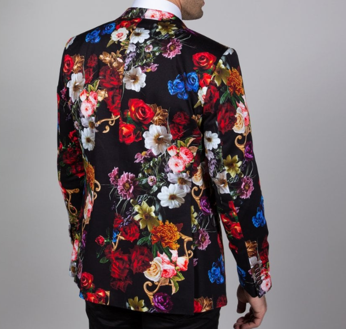 Claudio Lugli- Floral And Gold Intertwined Blazer