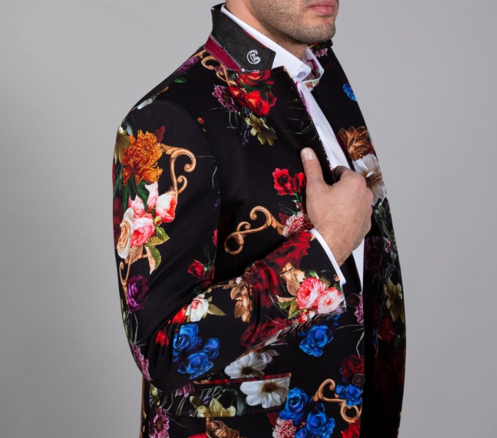 Claudio Lugli- Floral And Gold Intertwined Blazer