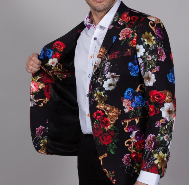 Claudio Lugli- Floral And Gold Intertwined Blazer