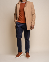 House of Cavani- Nelson Camel Wool Blend Coat