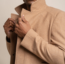 House of Cavani- Nelson Camel Wool Blend Coat