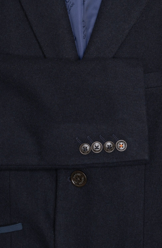 House of Cavani- Roman Navy Wool Blend Coat
