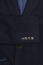 House of Cavani- Roman Navy Wool Blend Coat