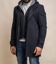 House of Cavani- Michigan Navy Coat With Hood