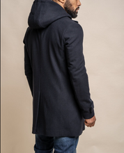 House of Cavani- Michigan Navy Coat With Hood