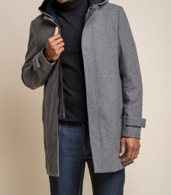 House of Cavani- Michigan Slate Grey Coat
