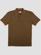 Mish Mash- Khaki Regular Fit Textured Cotton Jersey Stockholm Polo