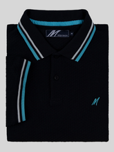 Mish Mash- Navy Regular Fit Textured Cotton Jersey Stockholm Polo