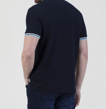 Mish Mash- Navy Regular Fit Textured Cotton Jersey Stockholm Polo