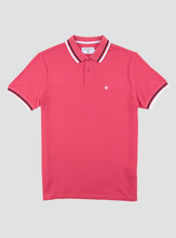 Mish Mash- Red Regular Fit Textured Cotton Jersey Stockholm Polo