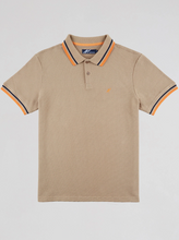 Mish Mash- Warm Stone Regular Fit Textured Cotton Jersey Stockholm Polo