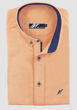 Mish Mash- Pale Orange Regular Fit Summit Oxford Short Sleeve Shirt