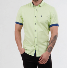 Mish Mash- Pale Green Regular Fit Summit Oxford Short Sleeve Shirt