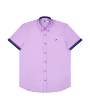 Mish Mash- Lilac Regular Fit Summit Oxford Short Sleeve Shirt