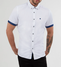 Mish Mash- White Regular Fit Summit Oxford Short Sleeve Shirt