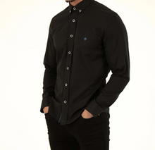 Mish Mash- Black Regular Fit Summit Oxford Long Sleeve Shirt