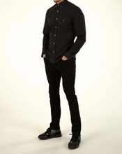 Mish Mash- Black Regular Fit Summit Oxford Long Sleeve Shirt