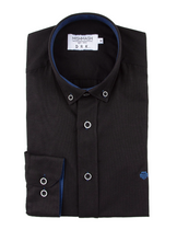 Mish Mash- Black Regular Fit Summit Oxford Long Sleeve Shirt