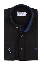 Mish Mash- Black Regular Fit Summit Oxford Long Sleeve Shirt