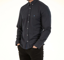 Mish Mash- Dark Navy Regular Fit Summit Oxford Long Sleeve Shirt