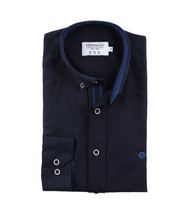 Mish Mash- Dark Navy Regular Fit Summit Oxford Long Sleeve Shirt