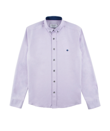 Mish Mash- Pale Lilac Regular Fit Summit Oxford Long Sleeve Shirt