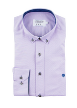 Mish Mash- Pale Lilac Regular Fit Summit Oxford Long Sleeve Shirt
