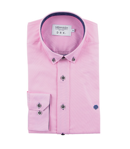 Mish Mash- Pink Regular Fit Summit Oxford Long Sleeve Shirt