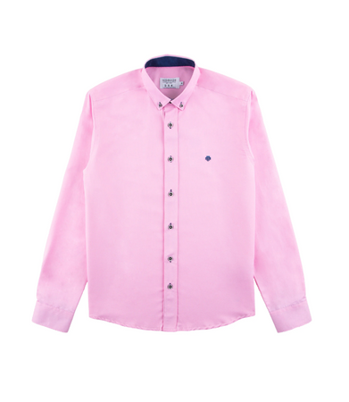 Mish Mash- Pink Regular Fit Summit Oxford Long Sleeve Shirt