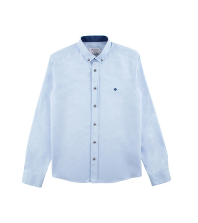 Mish Mash- Sky Regular Fit Summit Oxford Long Sleeve Shirt