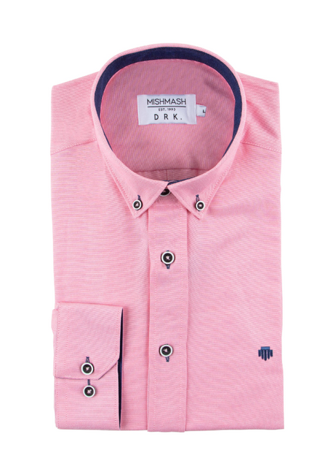 Mish Mash- Washed Red Regular Fit Summit Oxford Long Sleeve Shirt
