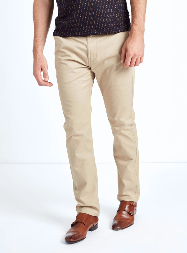 Mish Mash- Stone Mid Stretch Bromley Slim Fit Chino Trouser