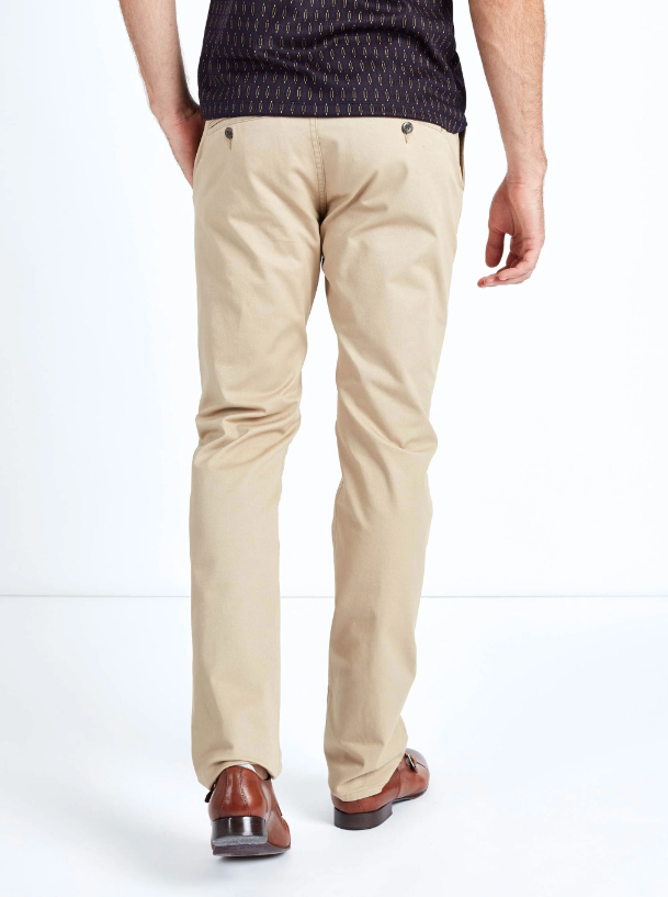 Mish Mash- Stone Mid Stretch Bromley Slim Fit Chino Trouser