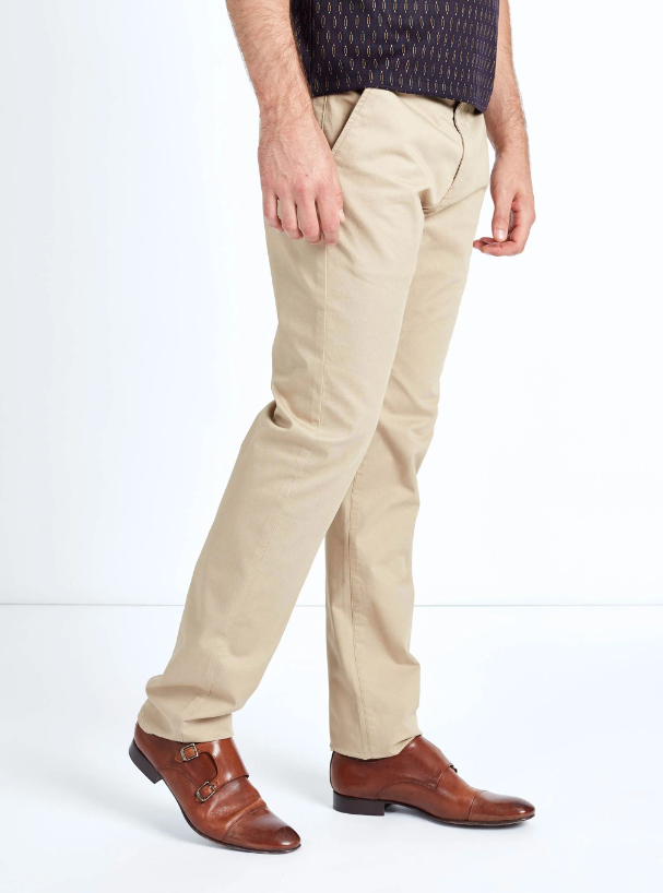 Mish Mash- Stone Mid Stretch Bromley Slim Fit Chino Trouser