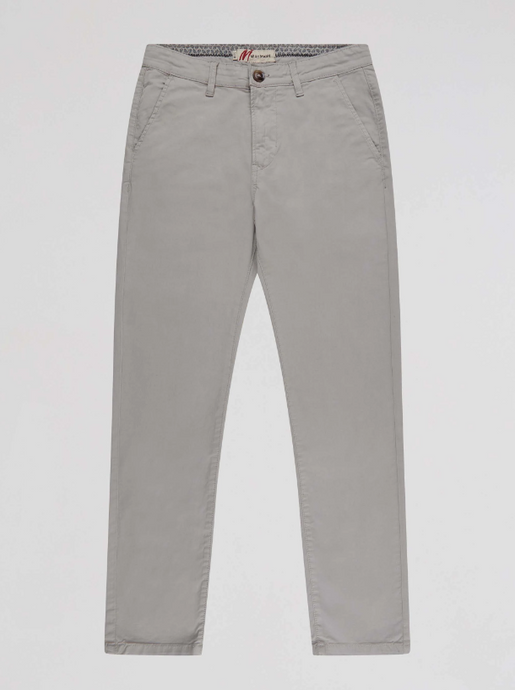 Mish Mash- Light Grey Mid Stretch Bromley Slim Fit Chino Trouser