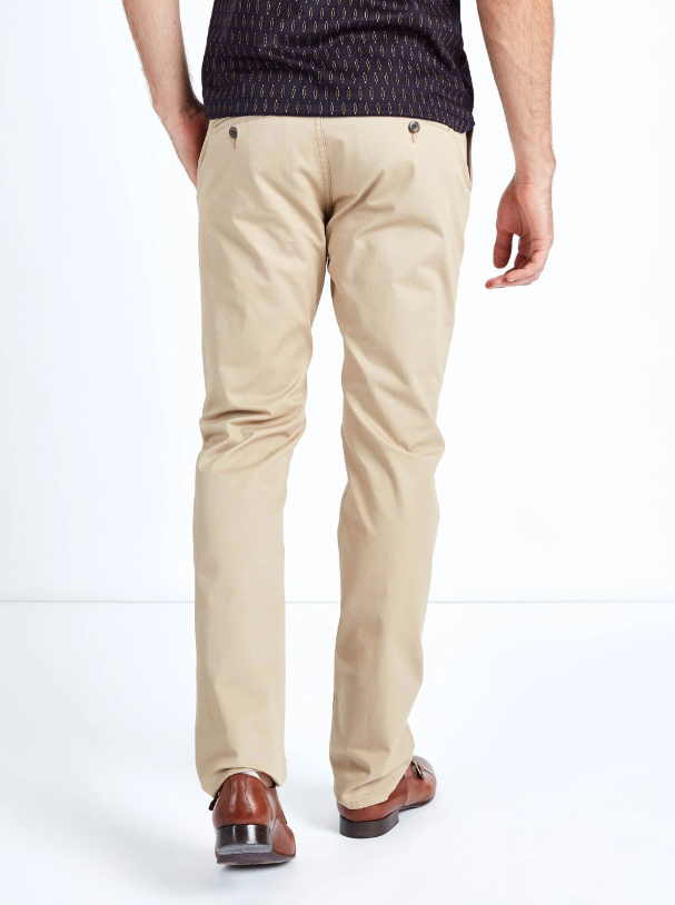 Mish Mash- Stone Mid Stretch Bromley Tapered Fit Chino Trouser